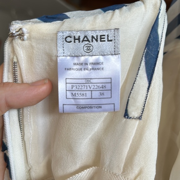 Chanel 2008 Resort Collection Silk Stripe Midi Dress - Picture 7 of 9